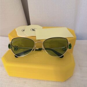 Swarovski Cat Eye Green Sunglasses